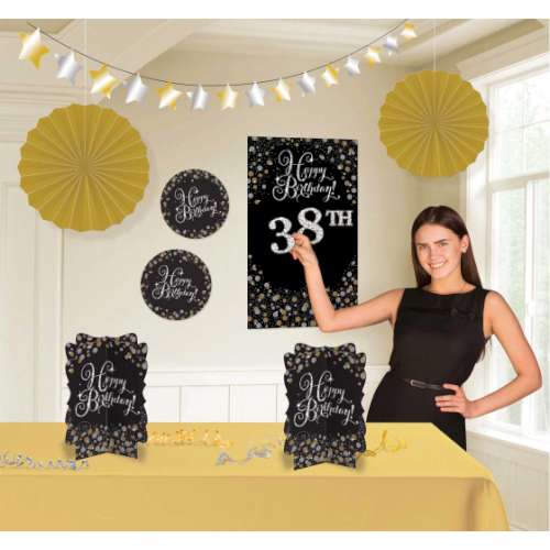 Sparkling Celebration Add Any Age Room Decorating Kit